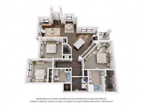 a 3d floor plan of our apartments